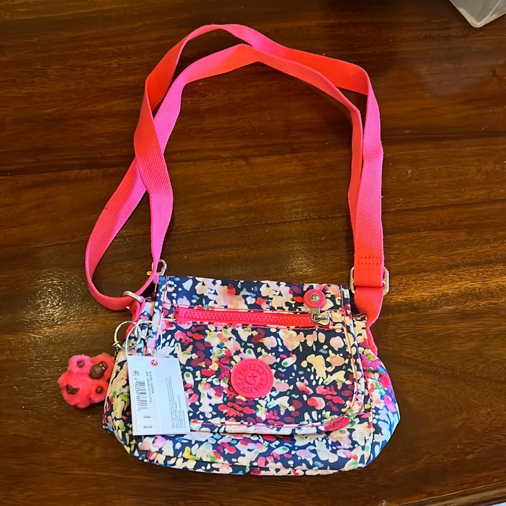 kipling sabian brushed floral bag